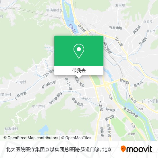 北大医院医疗集团京煤集团总医院-肠道门诊地图