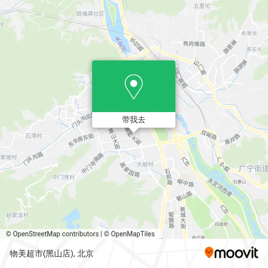 物美超市(黑山店)地图
