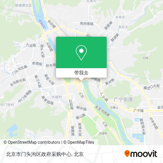 北京市门头沟区政府采购中心地图