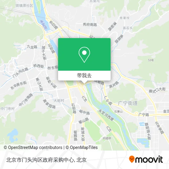 北京市门头沟区政府采购中心地图