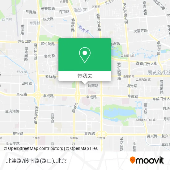 北洼路/岭南路(路口)地图