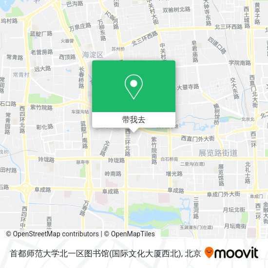 首都师范大学北一区图书馆(国际文化大厦西北)地图