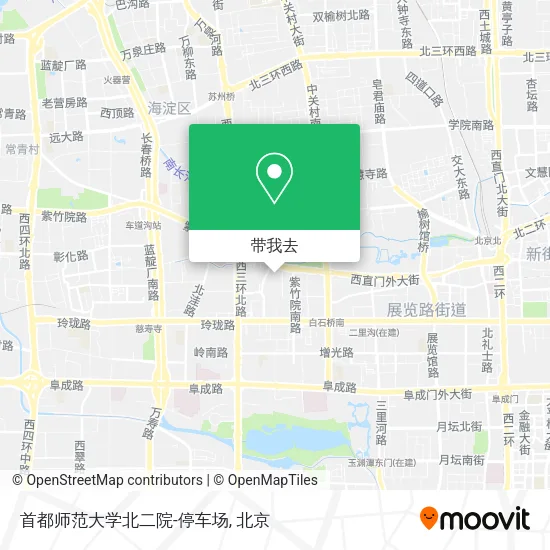 首都师范大学北二院-停车场地图