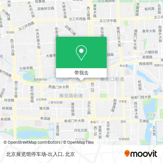 北京展览馆停车场-出入口地图