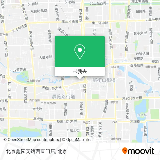 北京鑫园宾馆西直门店地图