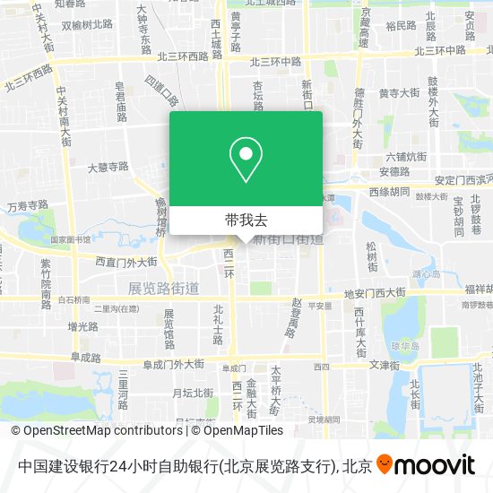 中国建设银行24小时自助银行(北京展览路支行)地图