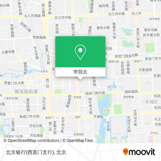 北京银行(西直门支行)地图