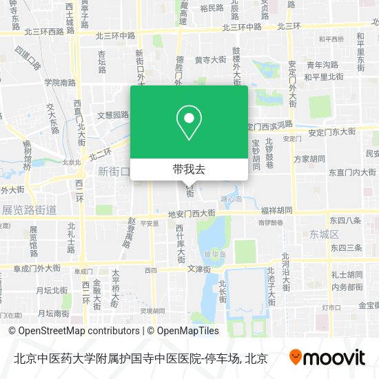 北京中医药大学附属护国寺中医医院-停车场地图