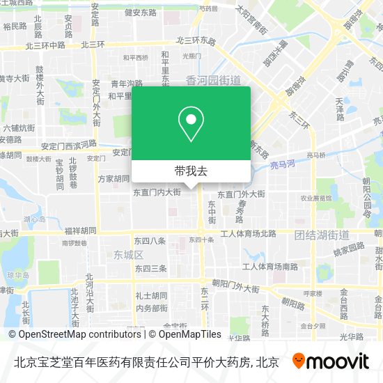 北京宝芝堂百年医药有限责任公司平价大药房地图