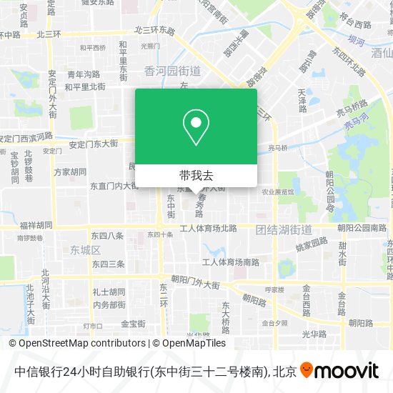 中信银行24小时自助银行(东中街三十二号楼南)地图