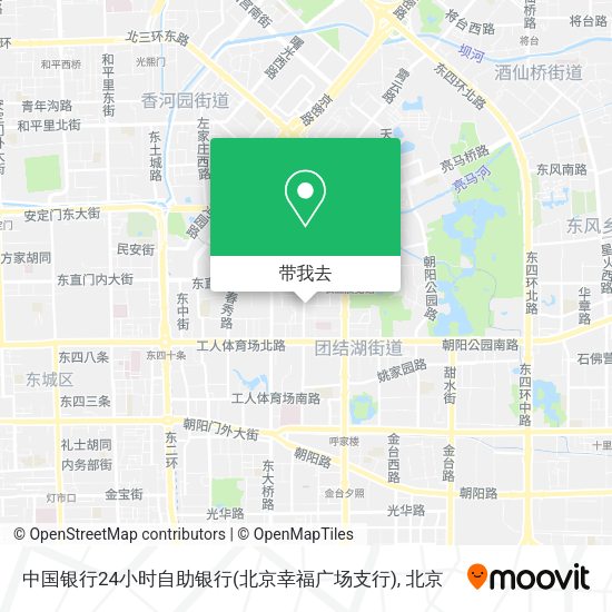 中国银行24小时自助银行(北京幸福广场支行)地图