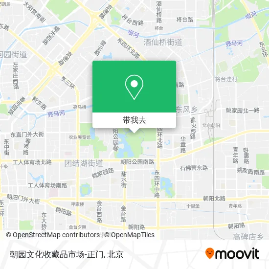 朝园文化收藏品市场-正门地图