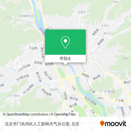 北京市门头沟区人工影响天气办公室地图
