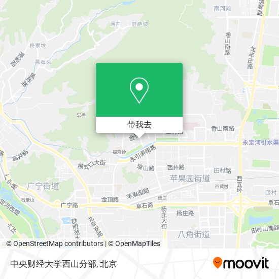 中央财经大学西山分部地图