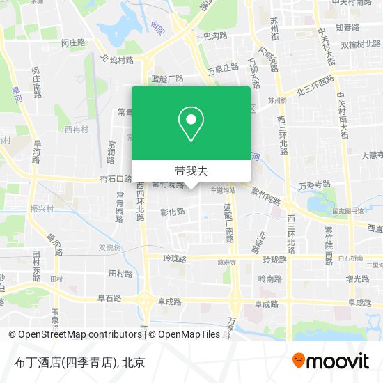 布丁酒店(四季青店)地图