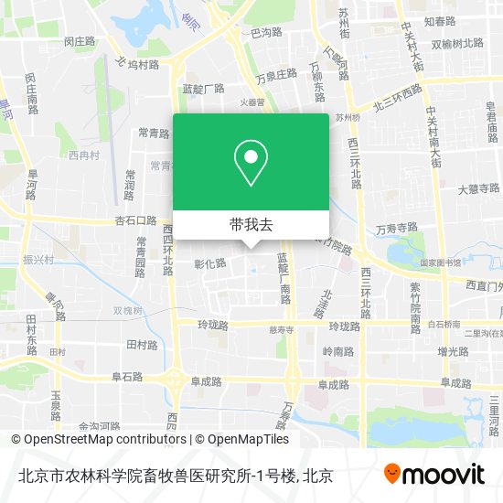 北京市农林科学院畜牧兽医研究所-1号楼地图