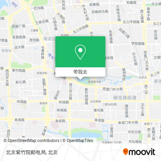 北京紫竹院邮电局地图
