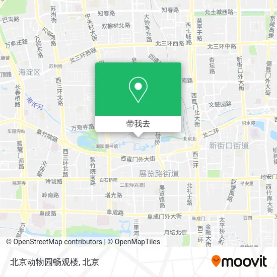 北京动物园畅观楼地图