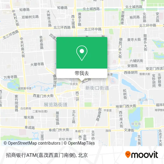 招商银行ATM(嘉茂西直门南侧)地图