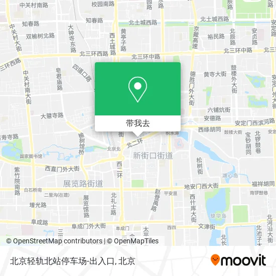 北京轻轨北站停车场-出入口地图