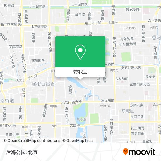 后海公园地图