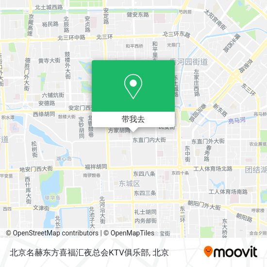 北京名赫东方喜福汇夜总会KTV俱乐部地图