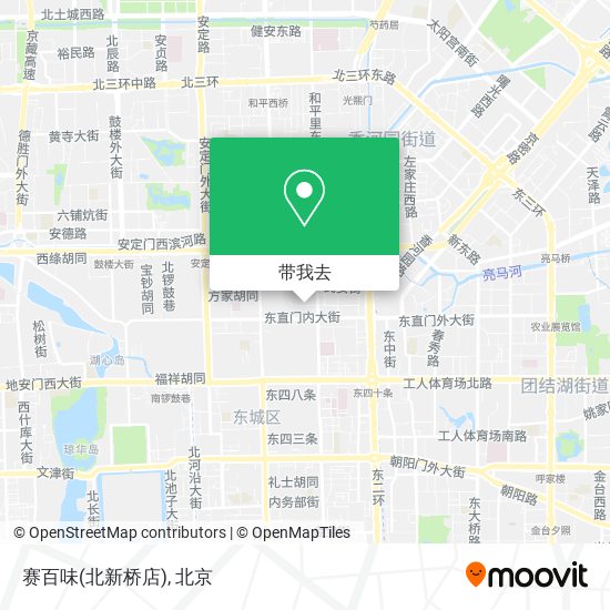 赛百味(北新桥店)地图