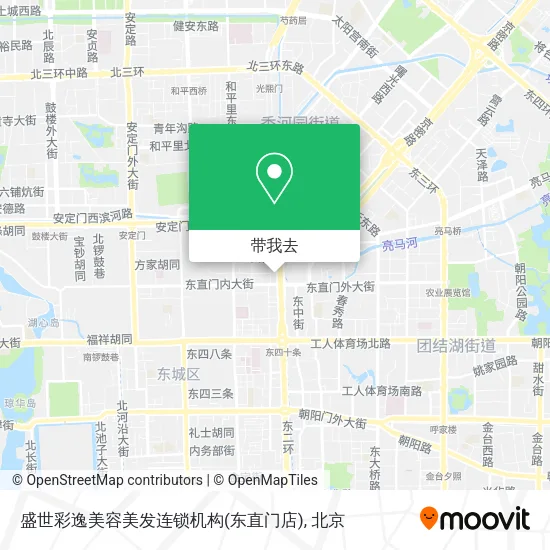 盛世彩逸美容美发连锁机构(东直门店)地图