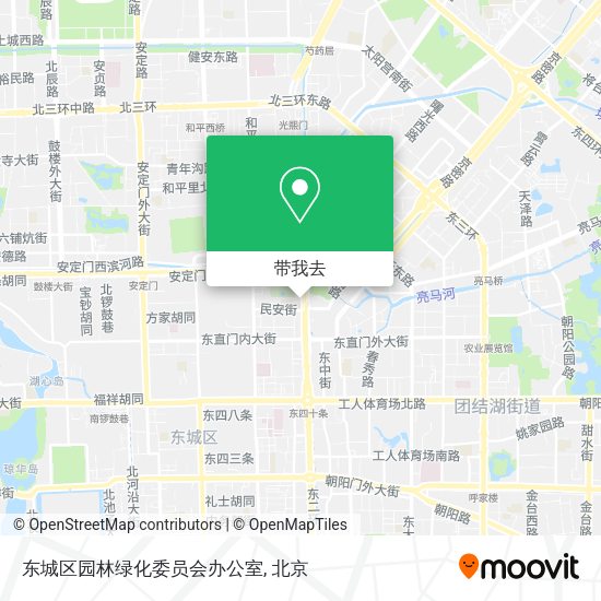 东城区园林绿化委员会办公室地图
