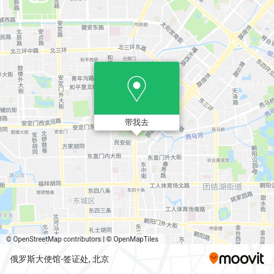 俄罗斯大使馆-签证处地图