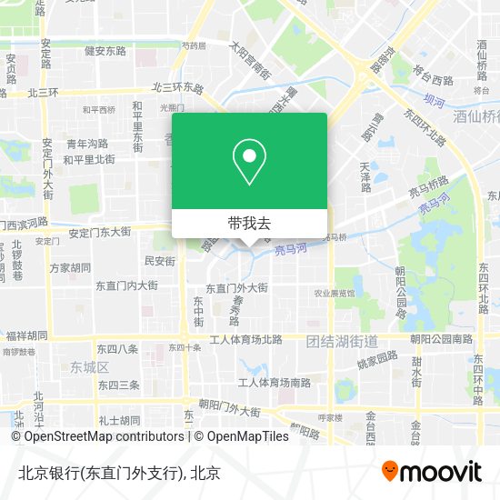 北京银行(东直门外支行)地图