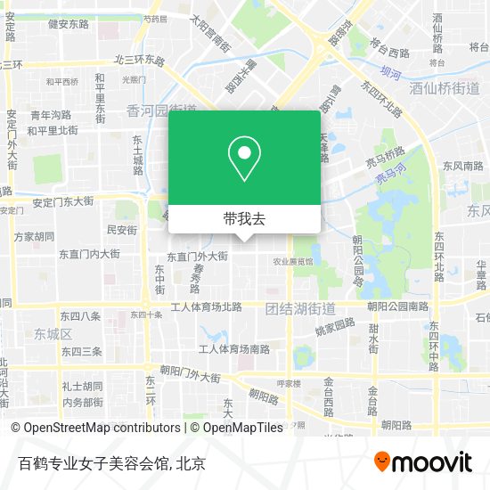 百鹤专业女子美容会馆地图