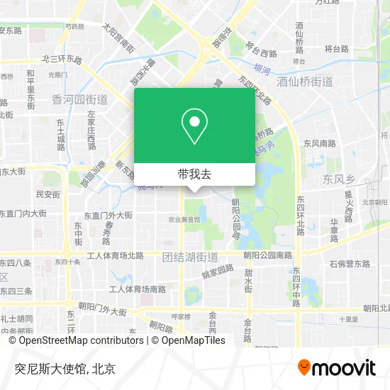 突尼斯大使馆地图