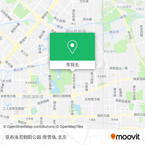 亚布洛尼朝阳公园-滑雪场地图
