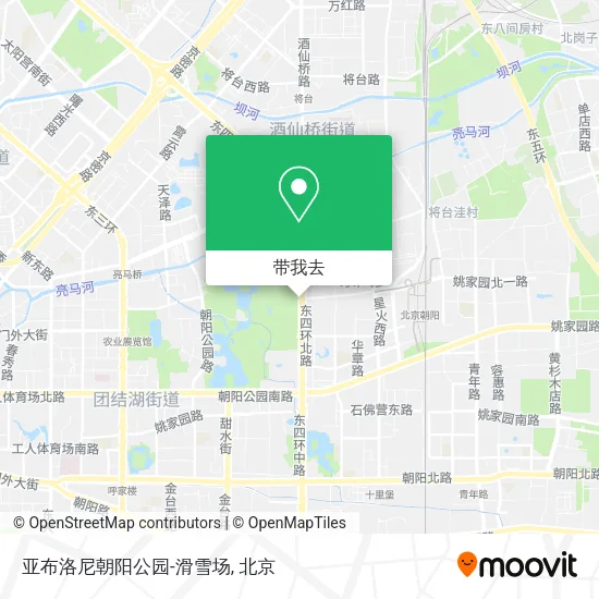 亚布洛尼朝阳公园-滑雪场地图