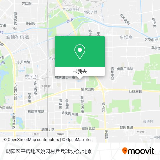 朝阳区平房地区姚园村乒乓球协会地图