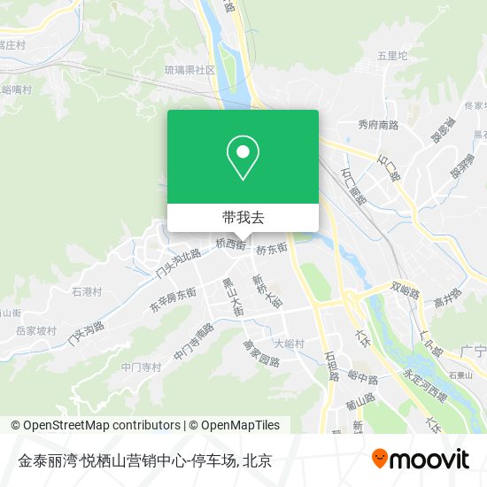 金泰丽湾·悦栖山营销中心-停车场地图
