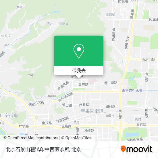 北京石景山翟鸿印中西医诊所地图