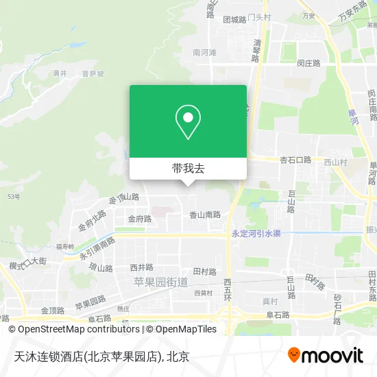 天沐连锁酒店(北京苹果园店)地图