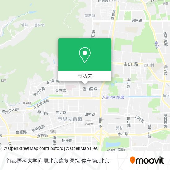 首都医科大学附属北京康复医院-停车场地图