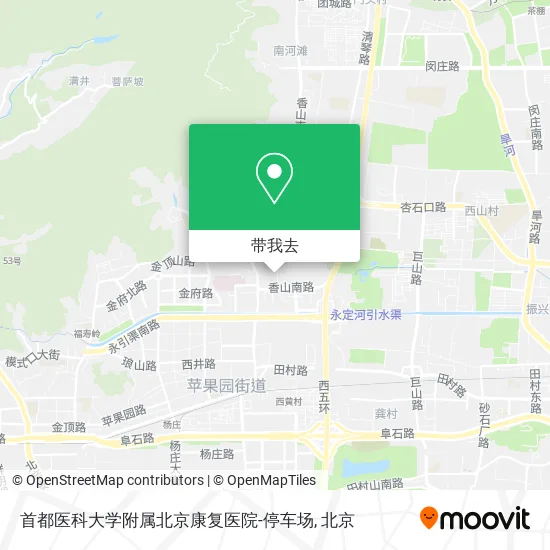 首都医科大学附属北京康复医院-停车场地图
