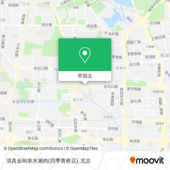 清真金响泉水涮肉(四季青桥店)地图