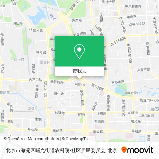 北京市海淀区曙光街道农科院-社区居民委员会地图