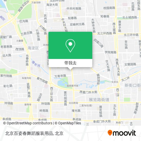 北京百姿春舞蹈服装用品地图