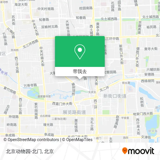 北京动物园-北门地图