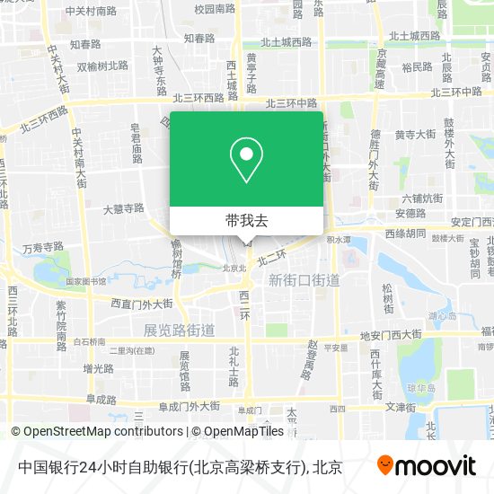 中国银行24小时自助银行(北京高梁桥支行)地图