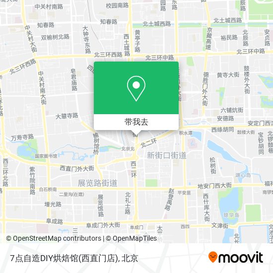 7点自造DIY烘焙馆(西直门店)地图