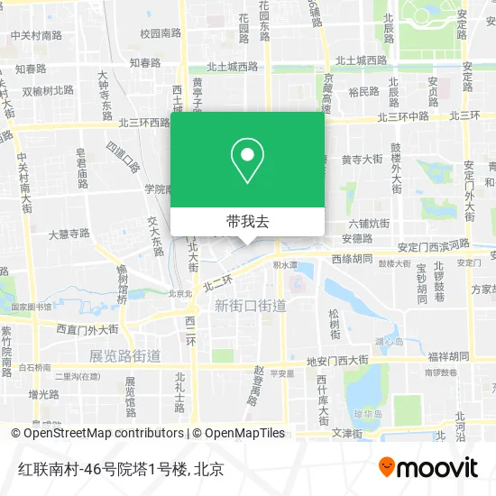 红联南村-46号院塔1号楼地图