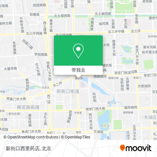 新街口西里药店地图