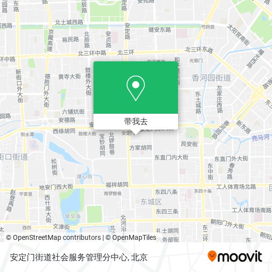 安定门街道社会服务管理分中心地图